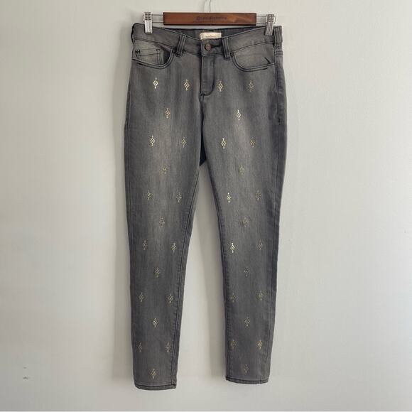 Sundance | Women’s Primrose Party Jeans Charcoal Grey Washed Sequins Glitter 27 - Picture 2 of 11
